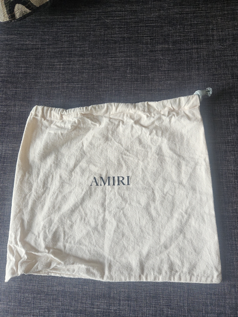 Authentic Amiri Off White Cotton Canvas Dust Bag